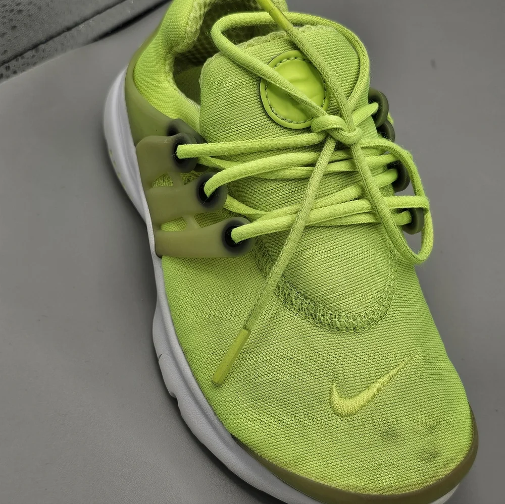 Nike Presto Neon Yellow Kids Sz 12 Boys Sneakers Shoes Slip On Easy Play Stained